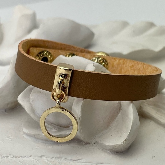 Faux Leather Stackable Strap Bracelet - Picture 1 of 9